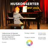 Huskonserter Torsdag 1. oktober